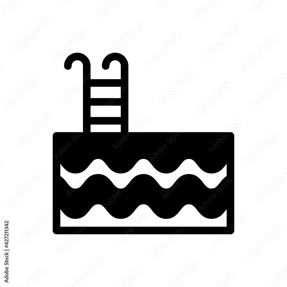 Swimming Pool Vector Glyph Icon. Hotel and Services Symbol EPS 10 Swimming Pool Vector Glyph Icon. Hotel and Services Symbol EPS 10