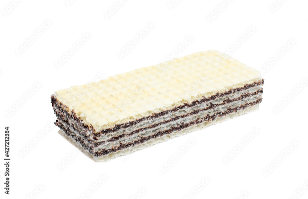Wafers with chocolate isolated on white background Wafers with chocolate isolated on white background