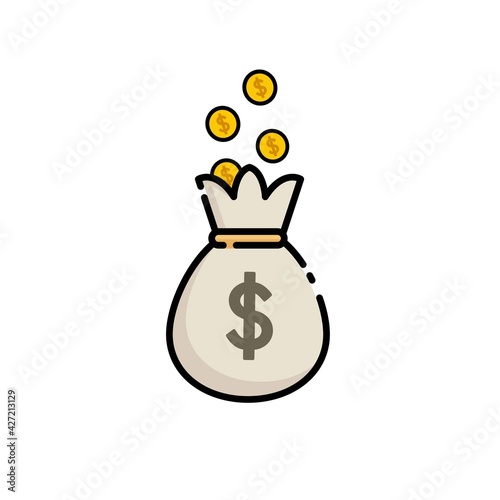 Refer and Earn Vector illustration of hands and dollar currency bill. Friends Referral Concept.