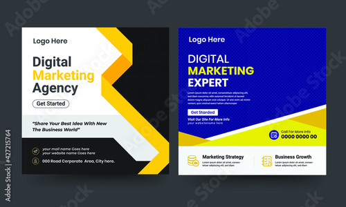 Business Social media post or web banner design template.