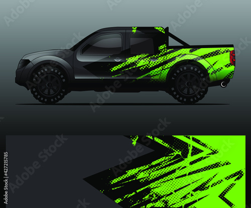 Truck decal graphic wrap vector, abstract background