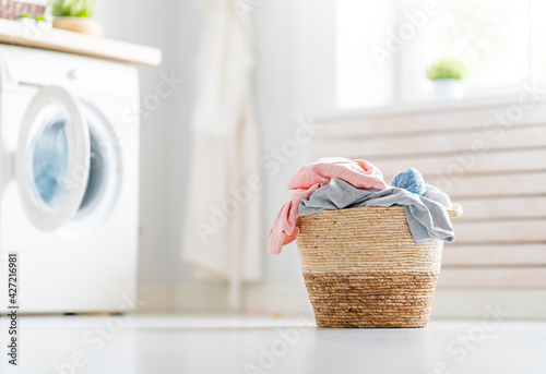 Obraz na płótnie Interior of a real laundry room