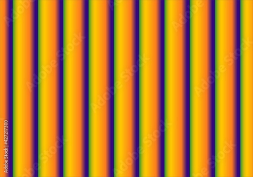 Patrón de barras verticales en azul, naranja y amarillo o mostaza. . Telón de Teatro. Cortinas
