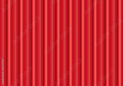 Patrón rojo de barras planas. Cortina o telón rojo de teatro