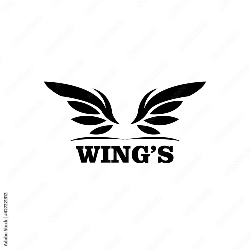 wings design logo vector. wings design logo business