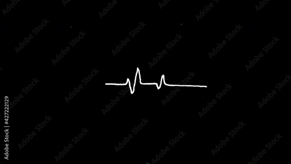 Pulse in alpha channel drawn in pencil 4K 