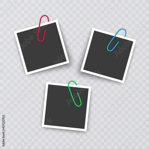 Set of vintage photo frames, Photo realistic Photo Frame Template for your photos