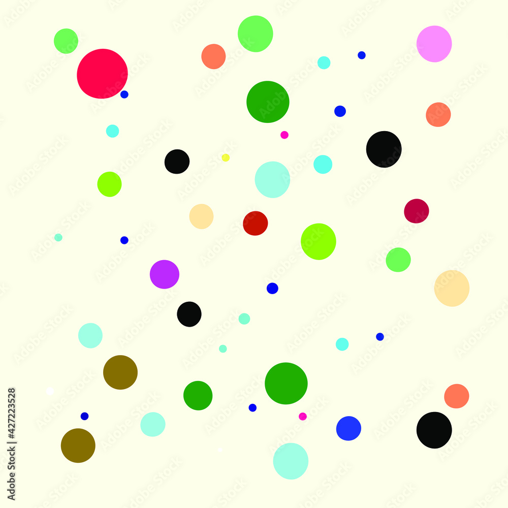 Abstract Polka Dot design colorful Vector art. Baby Design Small Patterns. Blob Seamless Graphics. Flying Explosion Frame. Polkadote Background Eps Halftone Dot pattern
