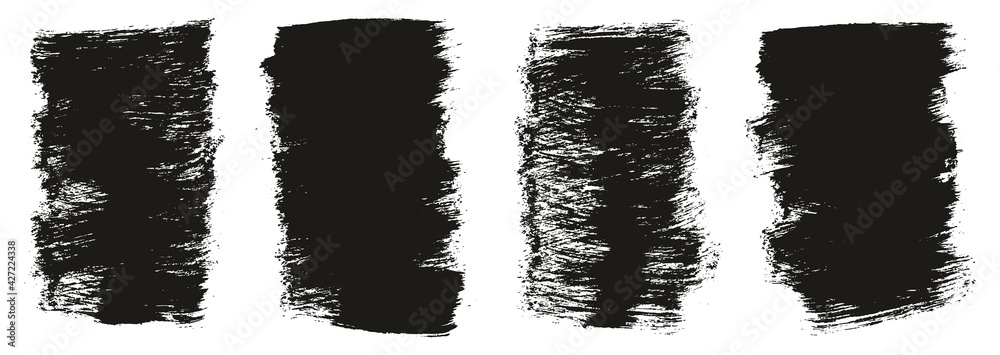 Flat Paint Brush Thick Short Background High Detail Abstract Vector Background Set Flat Paint Brush Thick Short Background High Detail Abstract Vector Background Set