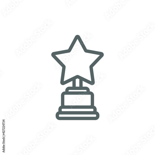 simple icon symbol of a champion award and winner