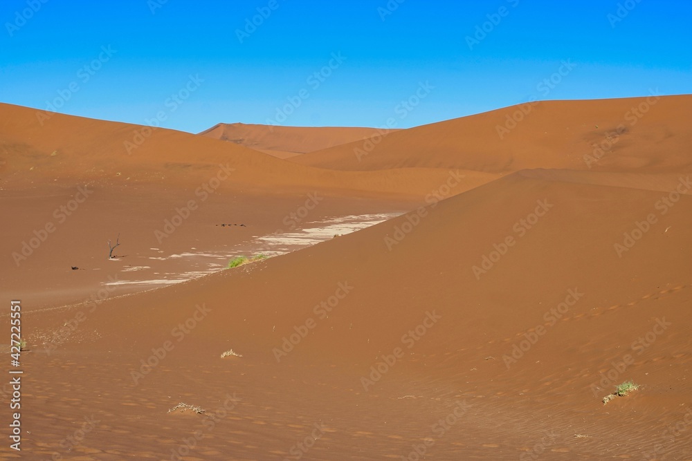 Dunes around UNESCO world nature heritage Sossusvlei in Namib Desert in Namibia