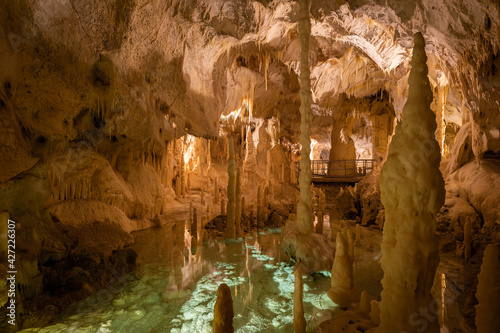 The Frasassi caves (Grotte di Frasassi), a huge karst cave system in Italy. Marche, Italy