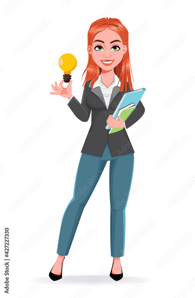 Beautiful business woman having a good idea Beautiful business woman having a good idea
