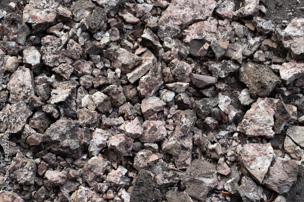 crushed stone close-up macro, Crushed stone texture background. Macadam. Stone texture, Crushed stone as a background, small stones crushed stone close-up macro, Crushed stone texture background. Macadam. Stone texture, Crushed stone as a background, small stones