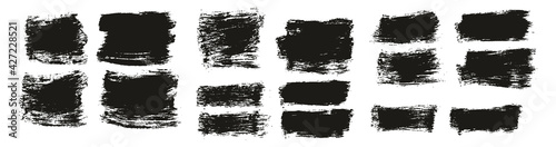 Flat Paint Brush Thick Short Background High Detail Abstract Vector Background Extra Set 