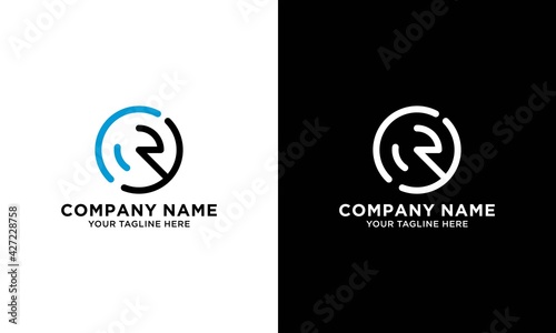 CR lineart Logo Icon Vector Symbol