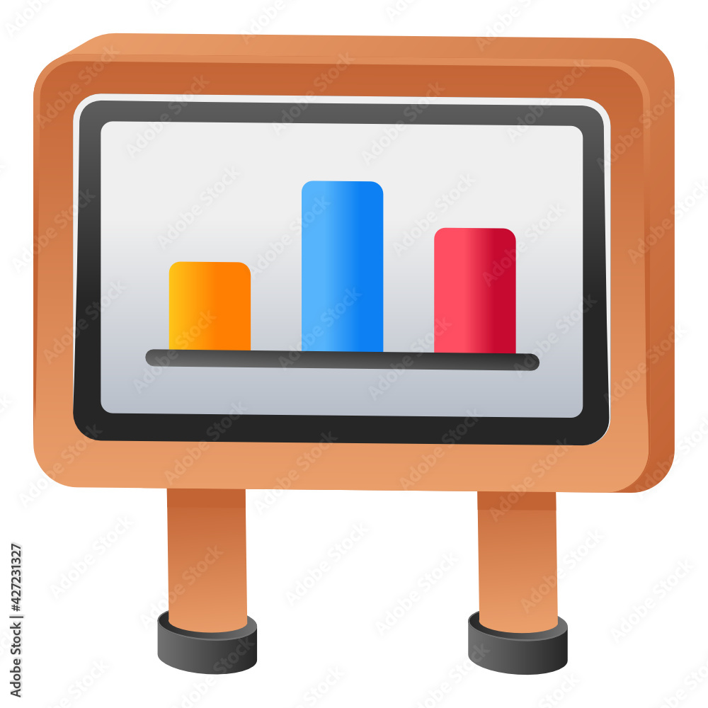 A business chart flat icon, bar graph presentation
A business chart flat icon, bar graph presentation
