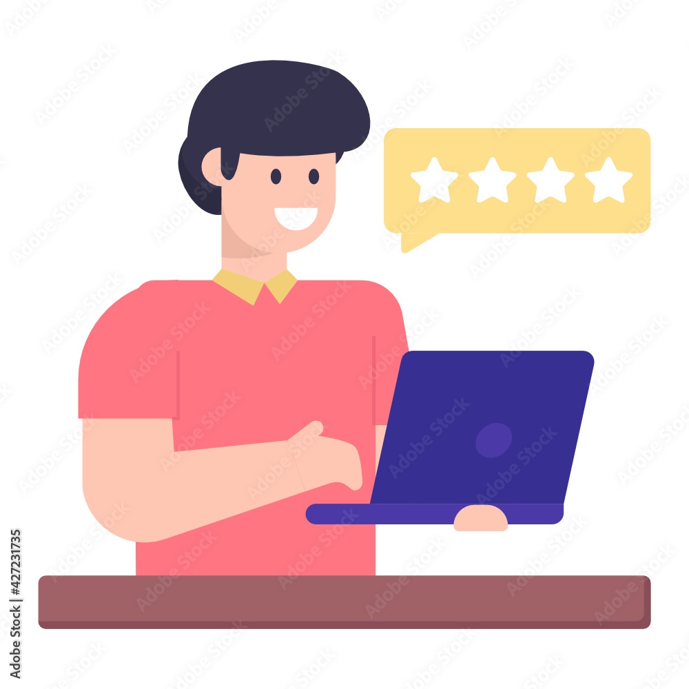 An online lecture flat character download
An online lecture flat character download