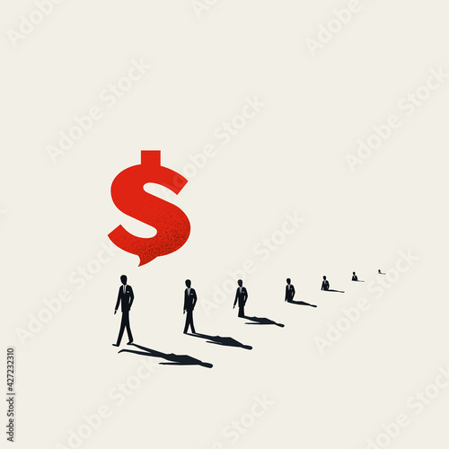 Business leader vector concept. Symbol of leadership, success, achievement, teamwork. Minimal illustration.