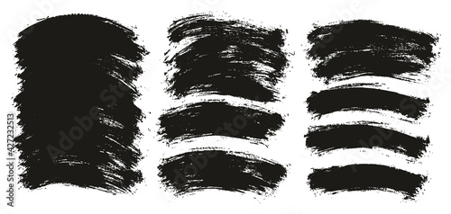 Round Brush Thin Curved Background Artist Brush High Detail Abstract Vector Background Extra Set 