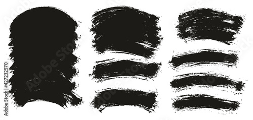 Round Brush Thin Curved Background Artist Brush High Detail Abstract Vector Background Extra Set 