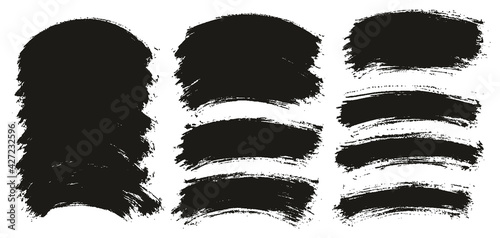 Round Brush Thin Curved Background Artist Brush High Detail Abstract Vector Background Extra Set 