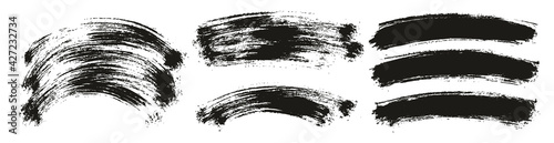Round Brush Thin Curved Background Artist Brush High Detail Abstract Vector Background Extra Set 
