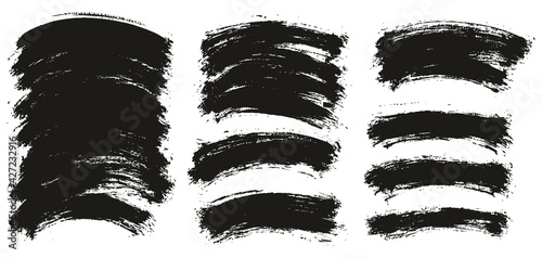 Round Brush Thin Curved Background Artist Brush High Detail Abstract Vector Background Extra Set 