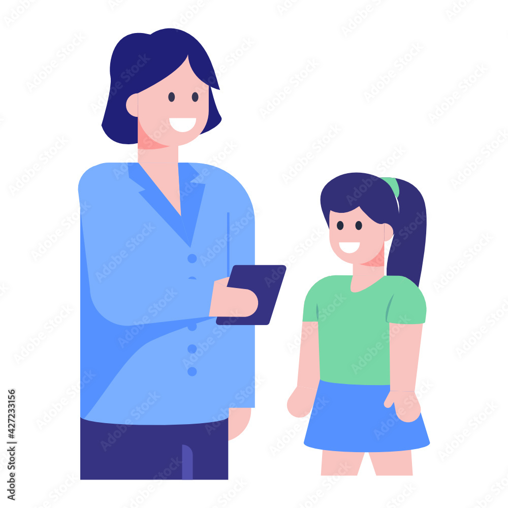 
Child specialist, pediatrician concept vector in flat style


