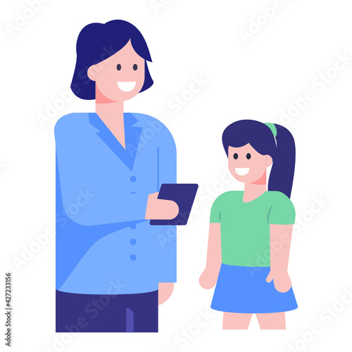 
Child specialist, pediatrician concept vector in flat style

