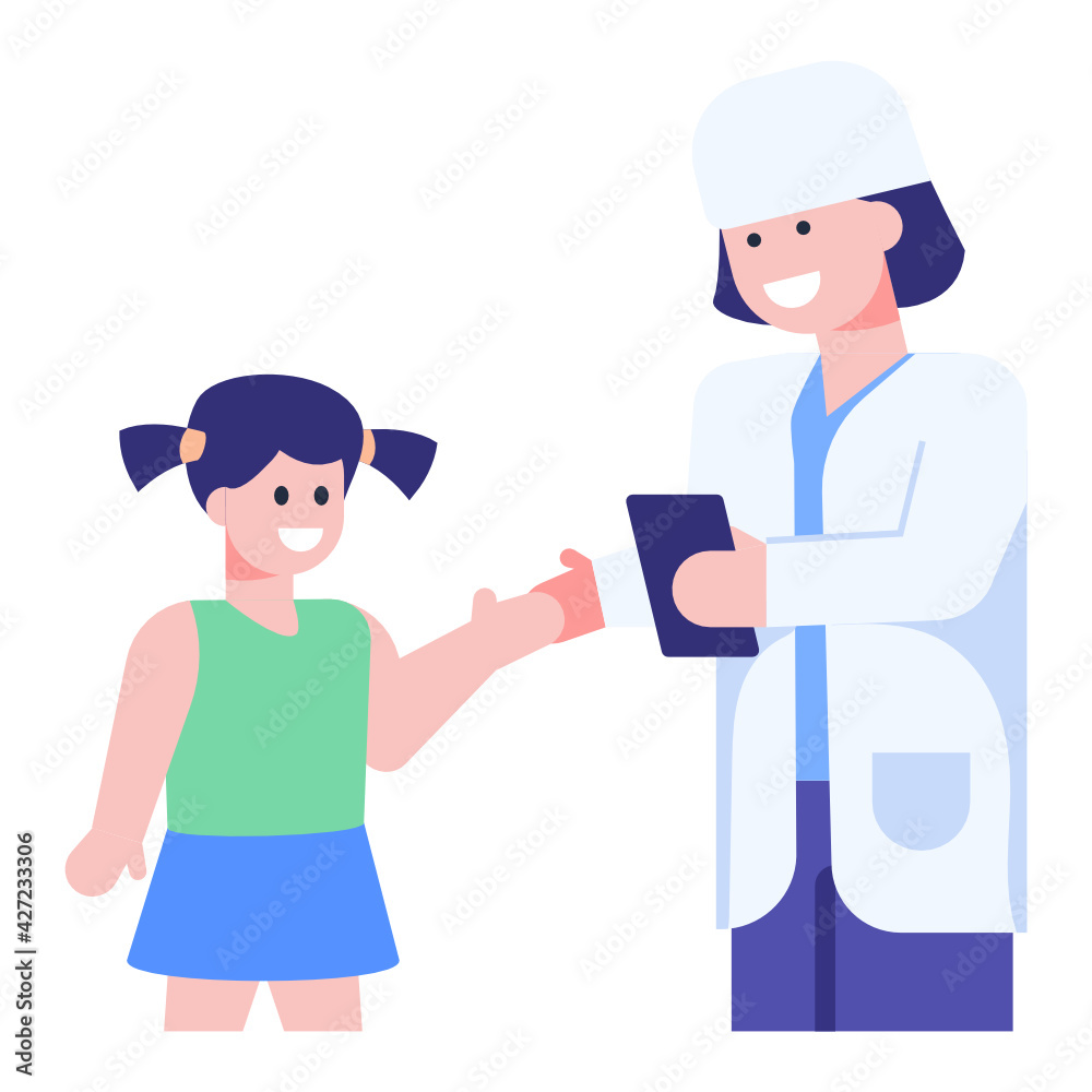 Child specialist, pediatrician concept vector in flat style
Child specialist, pediatrician concept vector in flat style