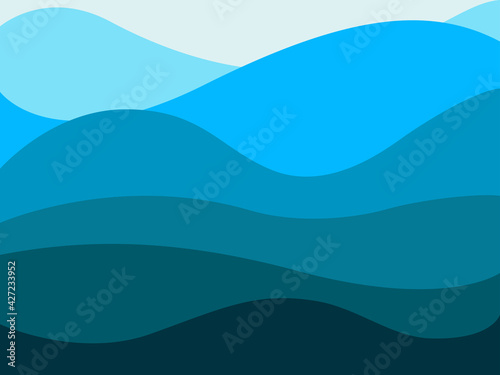 abstract wave background hills illustration