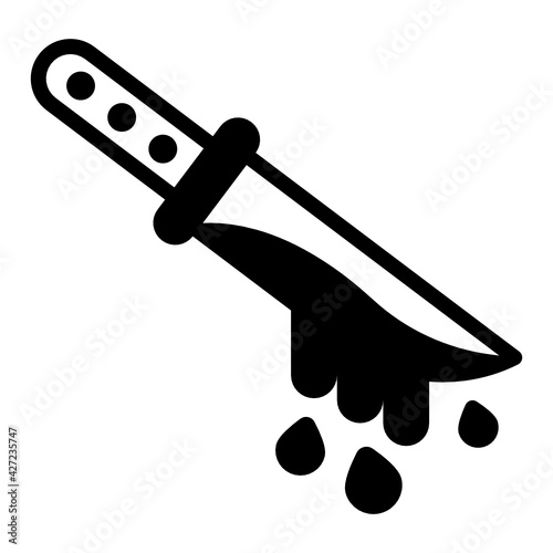 
Have a look at this solid icon of murder knife 

