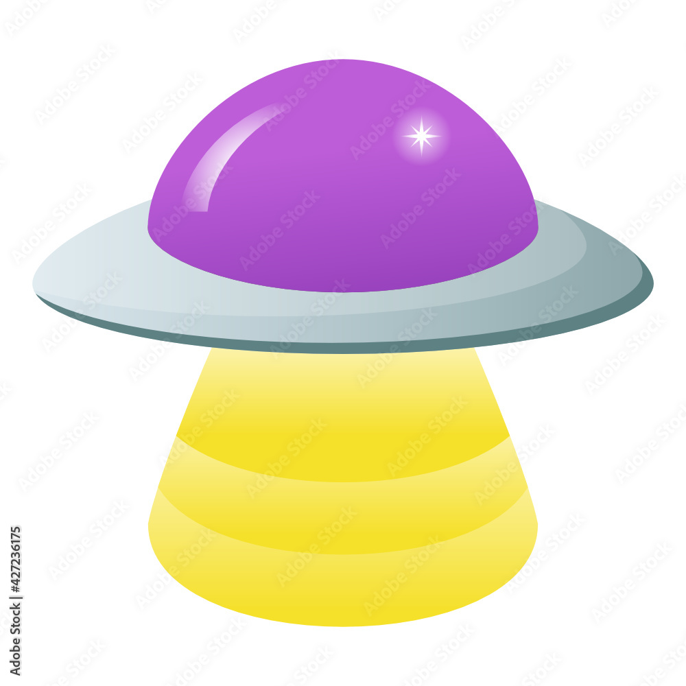 Unidentified object in the space, space probe icon in flat design
Unidentified object in the space, space probe icon in flat design