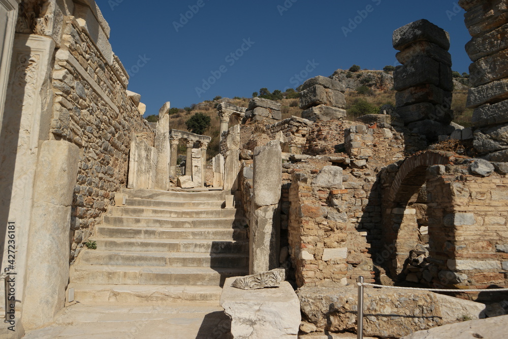 The ruins of an ancient city of Ephesus, Turkey.