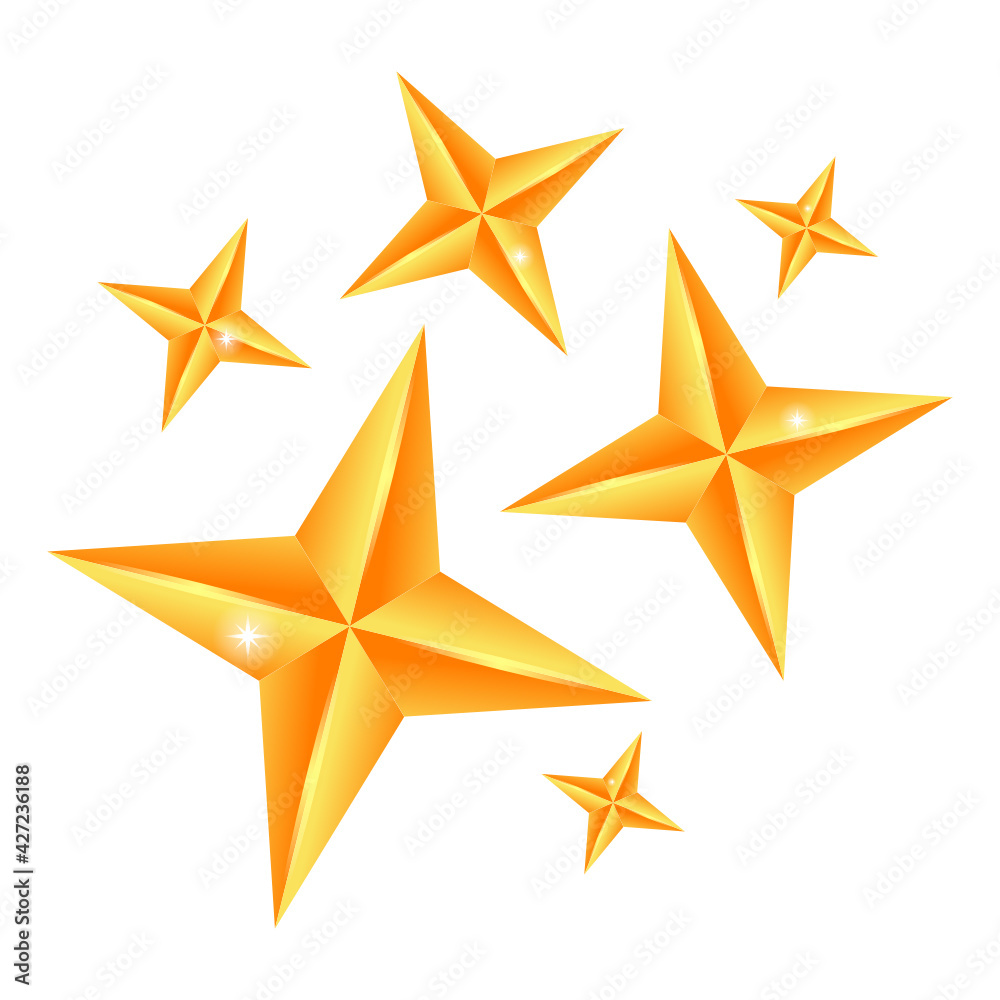 Obraz premium A beautiful design icon of shining stars