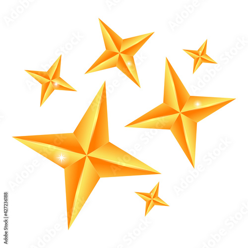 
A beautiful design icon of shining stars 

