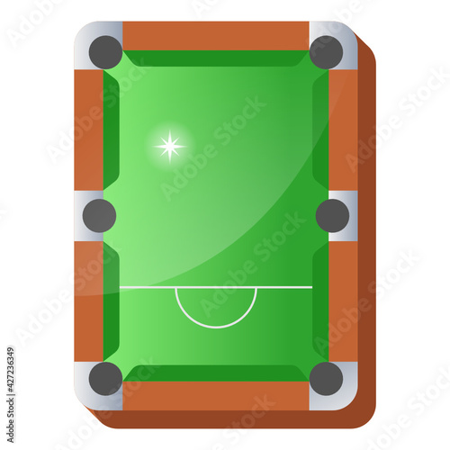 
A modern style icon of snooker table 

