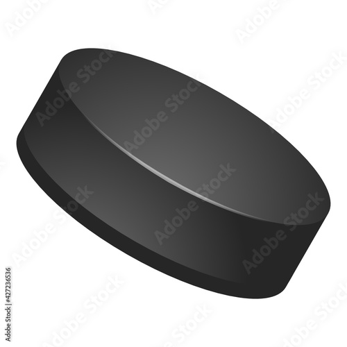 
A flat design icon of ice hockey ball 

