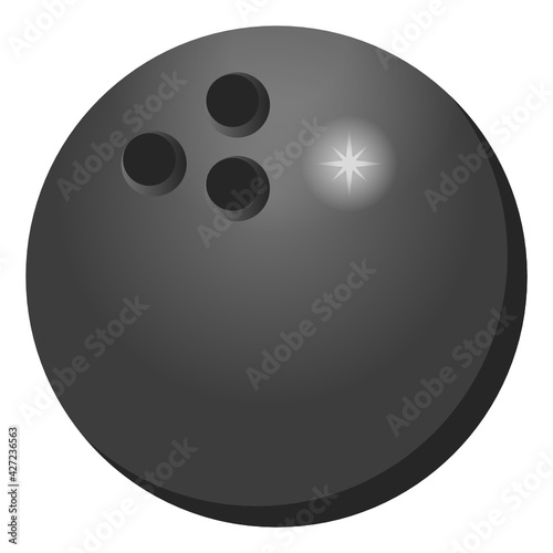 
A colorful design icon of bowling ball 

