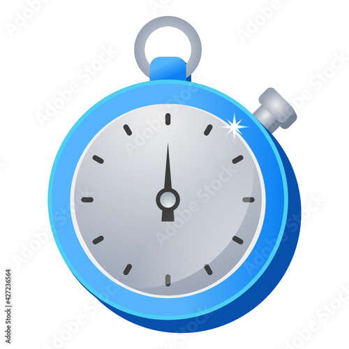 
A flat design of stopwatch, editable vector 

