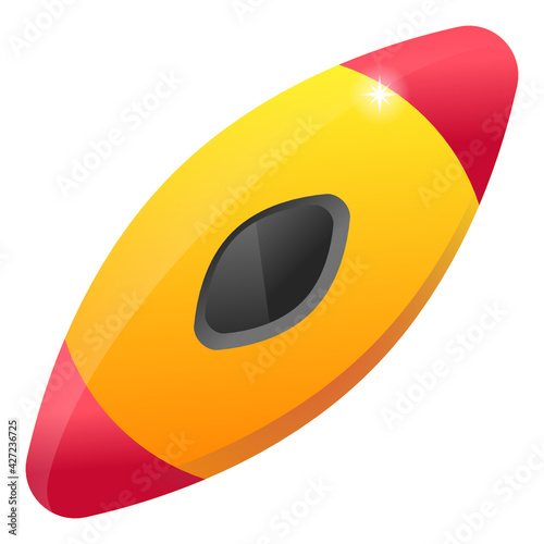 
A unique design icon of canoe boat 

