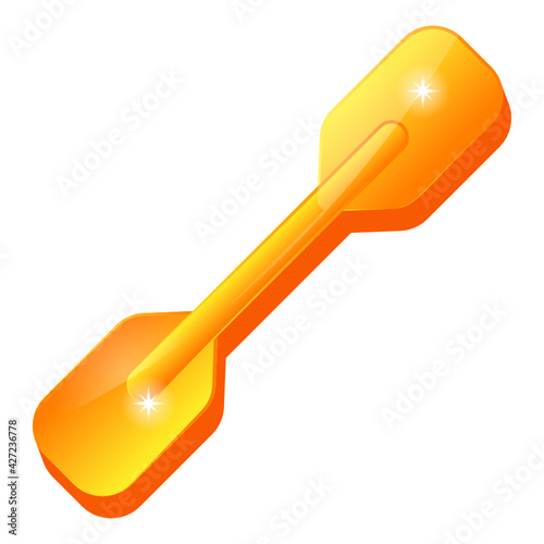 
Boat rowing sptual, icon of oar in flat style 

