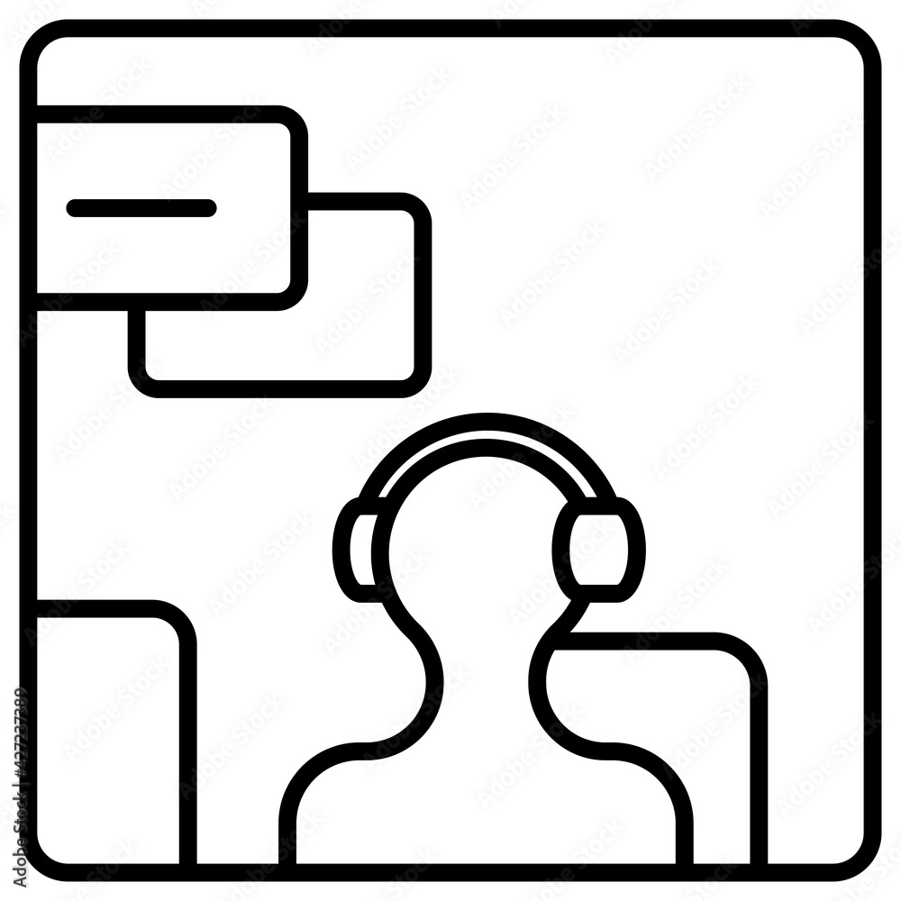 Online video conference with speech bubble vector icon isolated on a white background. Online video conference with speech bubble vector icon isolated on a white background.