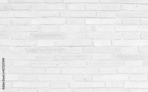 White grey brick wall texture background with old dirty and vintage style pattern.