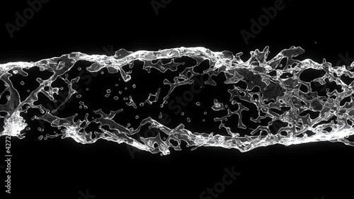 3d Water Flow Transparent Alpha Channel