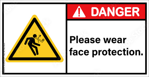 Free Download Be careful with objects hitting your face.,Danger sign - GFXLoad