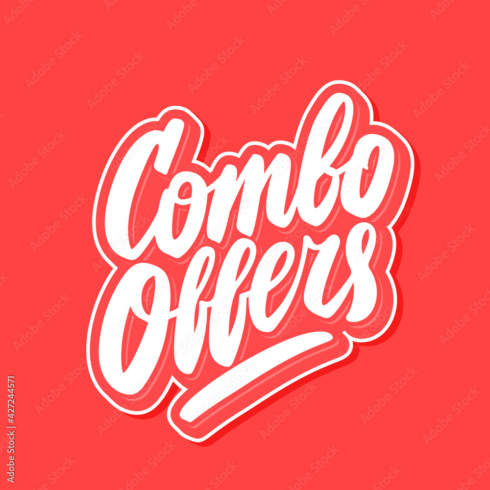 Combo offers. Vector banner.