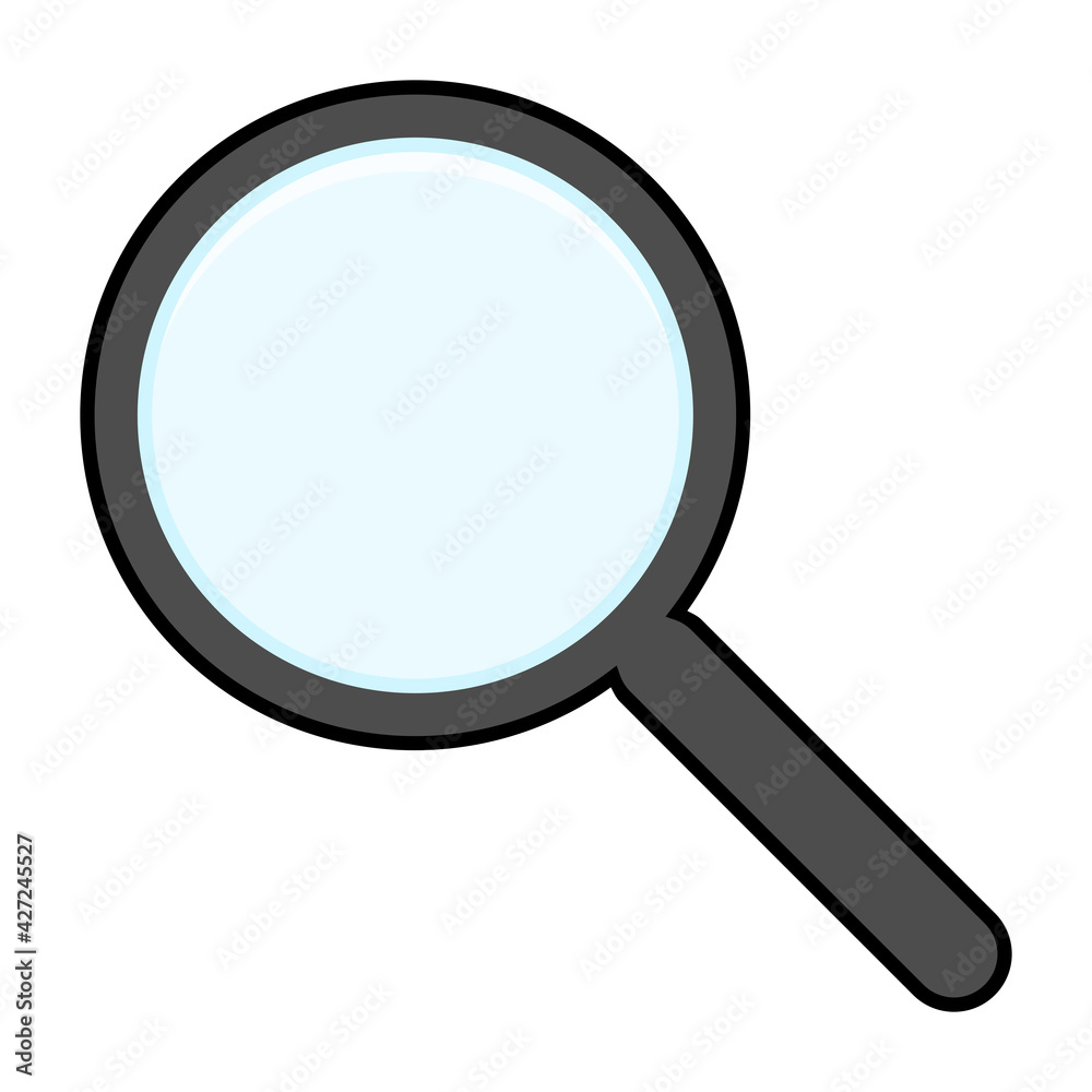 Magnifying glass icon. Vector illustration isolated on white background. Search symbol. Magnifying glass icon. Vector illustration isolated on white background. Search symbol.