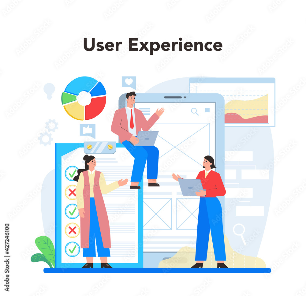 UX UI designer concept. App interface improvement. User interface